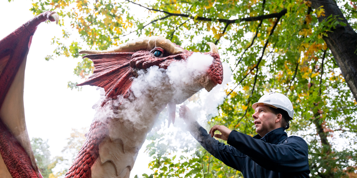 Ein riesiger Drache als Prunkstück